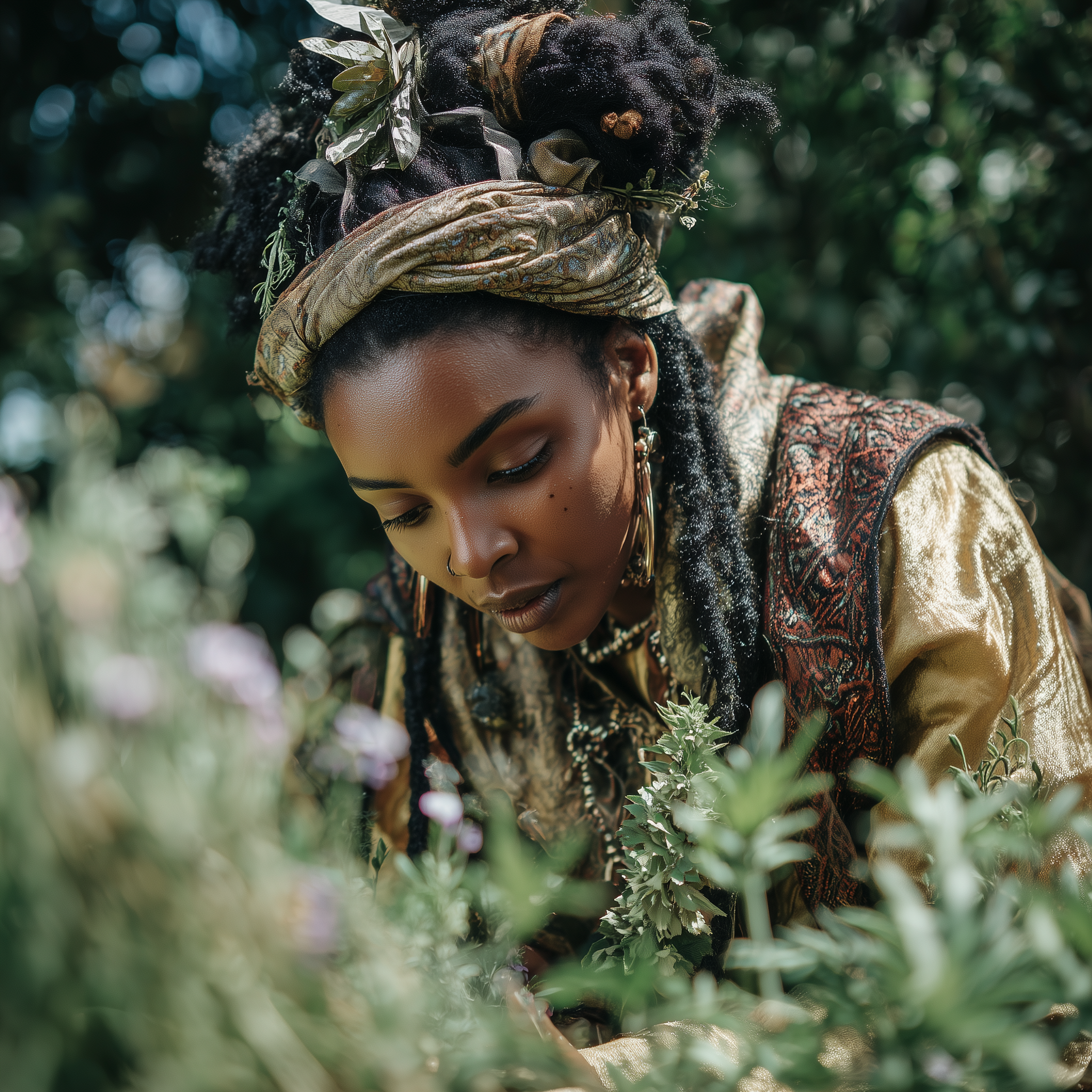 Herbalist in Garden